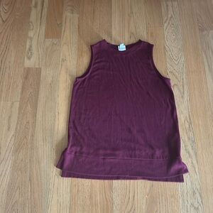 A New Day Women's Sleeveless Top - Burgundy light sweater material